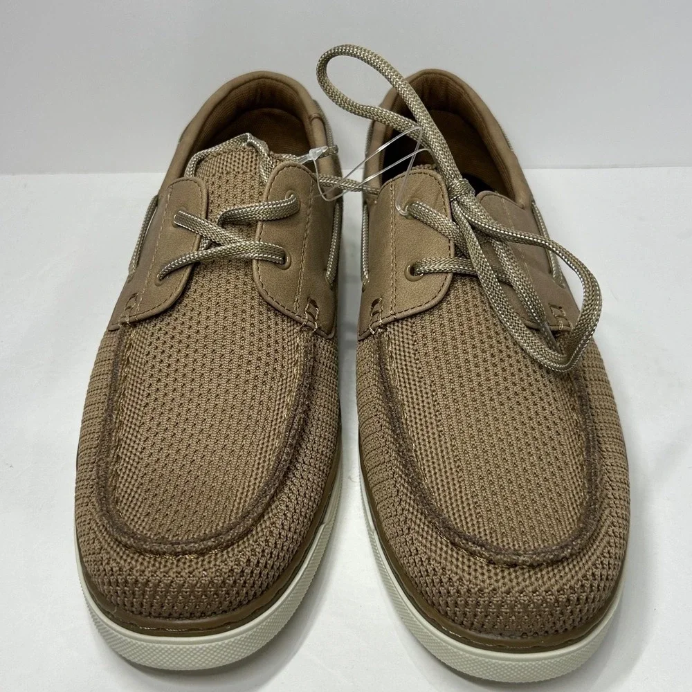 Madden Mens Tan Mesh Boat Shoes Ortholite Loafers Brown US 9.5 Preppy‎ Boat Shoe